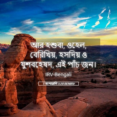 Picture 05 - 1 বংশাৱলি 3:20 BENIRV - আর হশুবা, ওহেল, - Bible Verse Picture