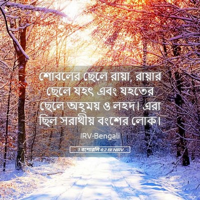 Picture 05 - 1 বংশাৱলি 4:2 BENIRV - শোবলের ছেলে রায়া, - Bible Verse Picture