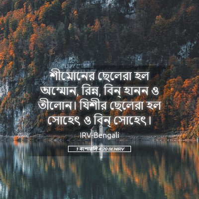 Picture 05 - 1 বংশাৱলি 4:20 BENIRV - শীমোনের ছেলেরা হল - Bible Verse Picture