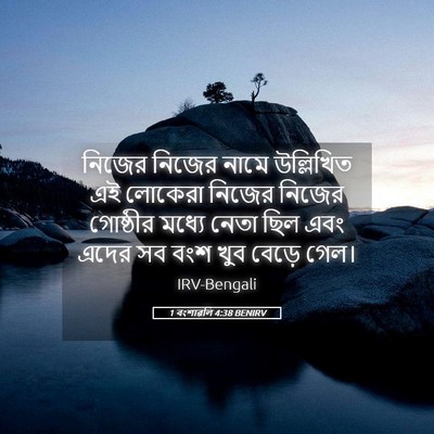 Picture 05 - 1 বংশাৱলি 4:38 BENIRV - নিজের নিজের নামে - Bible Verse Picture