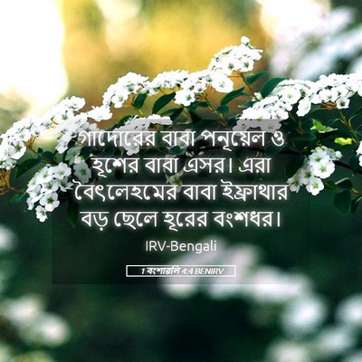Picture 05 - 1 বংশাৱলি 4:4 BENIRV - গাদোরের বাবা - Bible Verse Picture