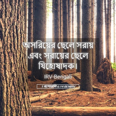 Picture 05 - 1 বংশাৱলি 6:14 BENIRV - অসরিয়ের ছেলে - Bible Verse Picture