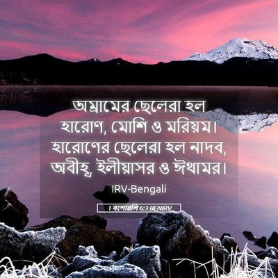 Picture 05 - 1 বংশাৱলি 6:3 BENIRV - অম্রামের ছেলেরা - Bible Verse Picture