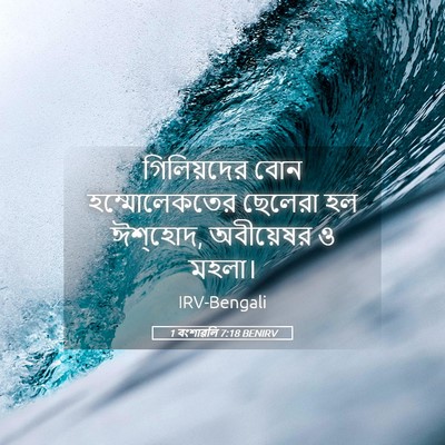Picture 05 - 1 বংশাৱলি 7:18 BENIRV - গিলিয়দের বোন - Bible Verse Picture