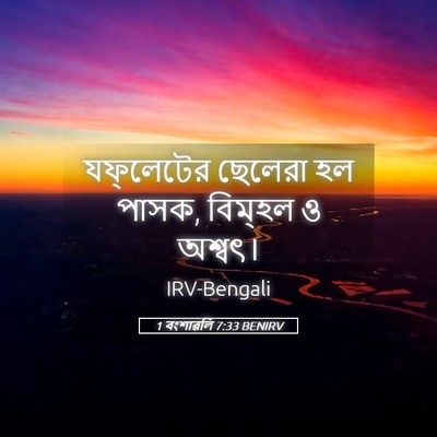 Picture 05 - 1 বংশাৱলি 7:33 BENIRV - যফ্‌লেটের ছেলেরা - Bible Verse Picture