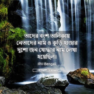 Picture 05 - 1 বংশাৱলি 7:9 BENIRV - তাদের বংশ - Bible Verse Picture