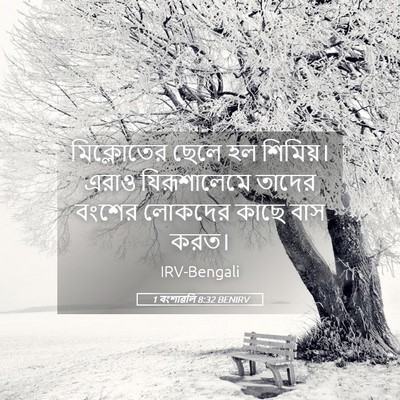 Picture 05 - 1 বংশাৱলি 8:32 BENIRV - মিক্লোতের ছেলে হল - Bible Verse Picture