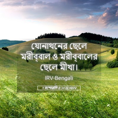 Picture 05 - 1 বংশাৱলি 8:34 BENIRV - যোনাথনের ছেলে - Bible Verse Picture