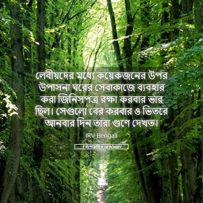 Picture 05 - 1 বংশাৱলি 9:28 BENIRV - লেবীয়দের মধ্যে - Bible Verse Picture
