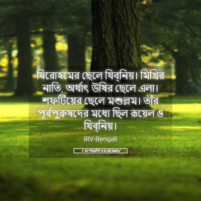 Picture 05 - 1 বংশাৱলি 9:8 BENIRV - যিরোহমের ছেলে - Bible Verse Picture
