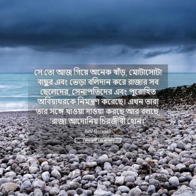 Picture 05 - 1 ৰাজাৱলী 1:25 BENIRV - সে তো আজ গিয়ে অনেক - Bible Verse Picture
