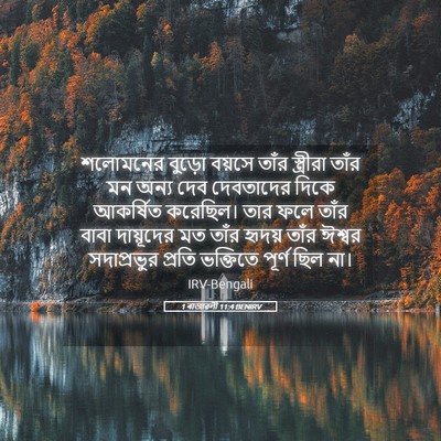 Picture 05 - 1 ৰাজাৱলী 11:4 BENIRV - শলোমনের বুড়ো - Bible Verse Picture