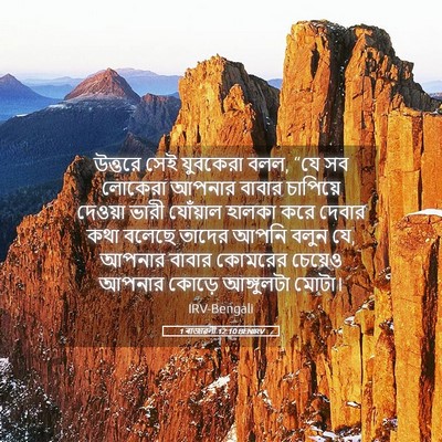 Picture 05 - 1 ৰাজাৱলী 12:10 BENIRV - উত্তরে সেই - Bible Verse Picture