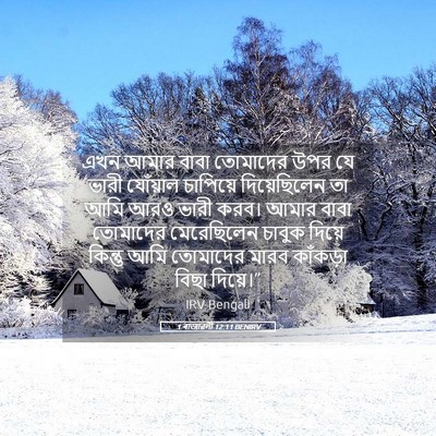 Picture 05 - 1 ৰাজাৱলী 12:11 BENIRV - এখন আমার বাবা - Bible Verse Picture