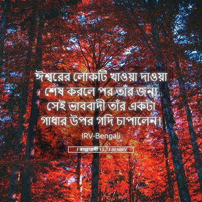 Picture 05 - 1 ৰাজাৱলী 13:23 BENIRV - ঈশ্বরের লোকটি - Bible Verse Picture