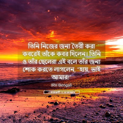 Picture 05 - 1 ৰাজাৱলী 13:30 BENIRV - তিনি নিজের জন্য - Bible Verse Picture