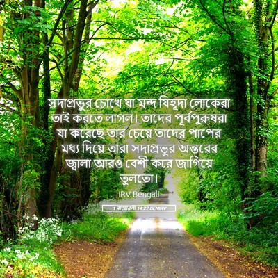 Picture 05 - 1 ৰাজাৱলী 14:22 BENIRV - সদাপ্রভুর চোখে যা - Bible Verse Picture