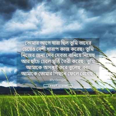 Picture 05 - 1 ৰাজাৱলী 14:9 BENIRV - তোমার আগে যারা ছিল - Bible Verse Picture