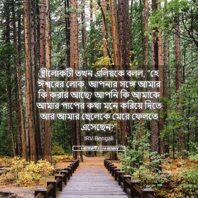 Picture 05 - 1 ৰাজাৱলী 17:18 BENIRV - স্ত্রীলোকটী তখন - Bible Verse Picture