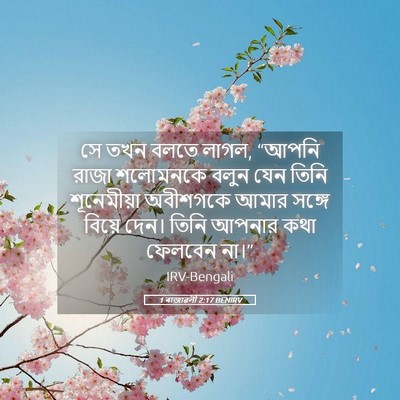 Picture 05 - 1 ৰাজাৱলী 2:17 BENIRV - সে তখন বলতে লাগল, - Bible Verse Picture