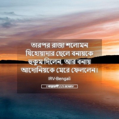 Picture 05 - 1 ৰাজাৱলী 2:25 BENIRV - তারপর রাজা শলোমন - Bible Verse Picture