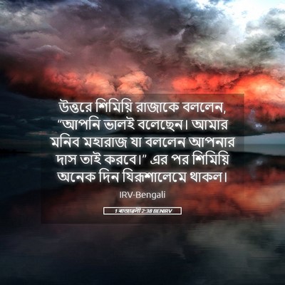Picture 05 - 1 ৰাজাৱলী 2:38 BENIRV - উত্তরে শিমিয়ি - Bible Verse Picture