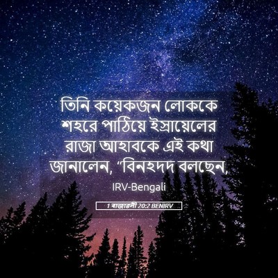 Picture 05 - 1 ৰাজাৱলী 20:2 BENIRV - তিনি কয়েকজন - Bible Verse Picture