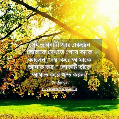 Picture 05 - 1 ৰাজাৱলী 20:37 BENIRV - সেই ভাববাদী আর - Bible Verse Picture