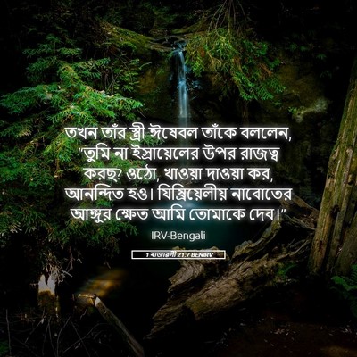 Picture 05 - 1 ৰাজাৱলী 21:7 BENIRV - তখন তাঁর স্ত্রী - Bible Verse Picture