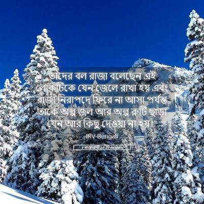 Picture 05 - 1 ৰাজাৱলী 22:27 BENIRV - তাদের বল রাজা - Bible Verse Picture