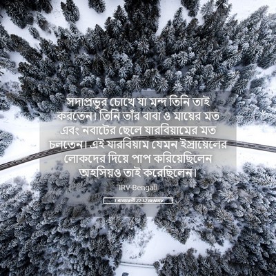 Picture 05 - 1 ৰাজাৱলী 22:52 BENIRV - সদাপ্রভুর চোখে যা - Bible Verse Picture