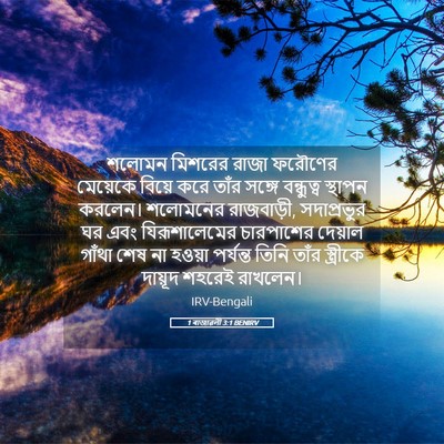 Picture 05 - 1 ৰাজাৱলী 3:1 BENIRV - শলোমন মিশরের রাজা - Bible Verse Picture