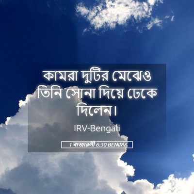 Picture 05 - 1 ৰাজাৱলী 6:30 BENIRV - কামরা দুটির মেঝেও - Bible Verse Picture