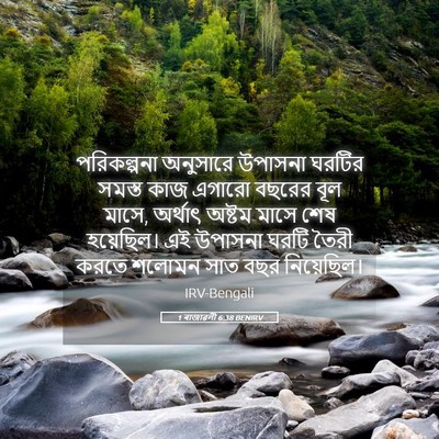 Picture 05 - 1 ৰাজাৱলী 6:38 BENIRV - পরিকল্পনা অনুসারে - Bible Verse Picture
