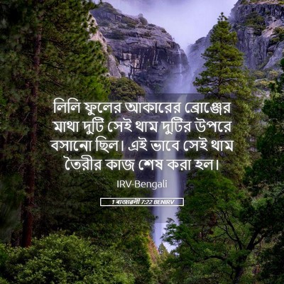 Picture 05 - 1 ৰাজাৱলী 7:22 BENIRV - লিলি ফুলের আকারের - Bible Verse Picture
