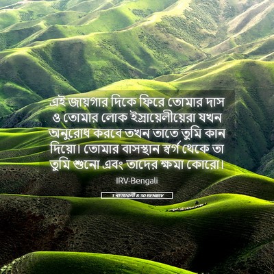 Picture 05 - 1 ৰাজাৱলী 8:30 BENIRV - এই জায়গার দিকে - Bible Verse Picture