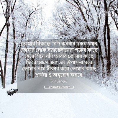 Picture 05 - 1 ৰাজাৱলী 8:33 BENIRV - তোমার বিরুদ্ধে - Bible Verse Picture