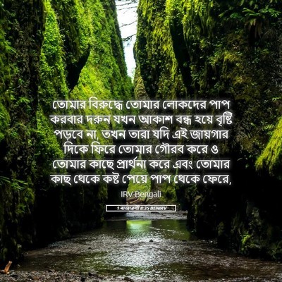 Picture 05 - 1 ৰাজাৱলী 8:35 BENIRV - তোমার বিরুদ্ধে - Bible Verse Picture