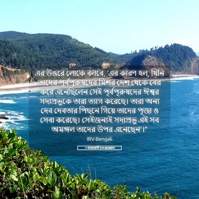 Picture 05 - 1 ৰাজাৱলী 9:9 BENIRV - এর উত্তরে লোকে - Bible Verse Picture
