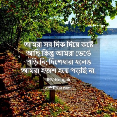 Picture 05 - 2 কৰিন্থীয়া 4:8 BENIRV - আমরা সব দিক দিয়ে - Bible Verse Picture