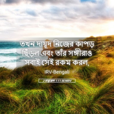 Picture 05 - 2 চমূৱেল 1:11 BENIRV - তখন দায়ূদ নিজের - Bible Verse Picture