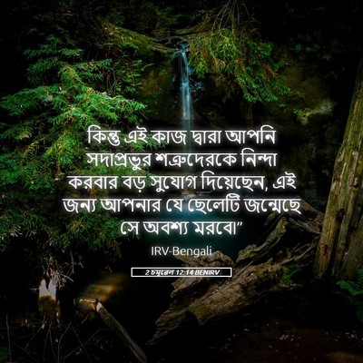 Picture 05 - 2 চমূৱেল 12:14 BENIRV - কিন্তু এই কাজ - Bible Verse Picture
