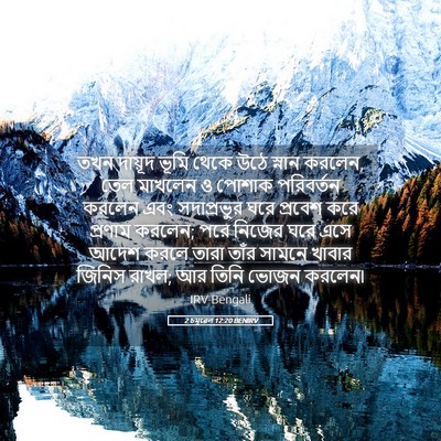 Picture 05 - 2 চমূৱেল 12:20 BENIRV - তখন দায়ূদ ভূমি - Bible Verse Picture