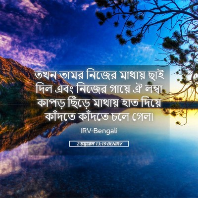 Picture 05 - 2 চমূৱেল 13:19 BENIRV - তখন তামর নিজের - Bible Verse Picture