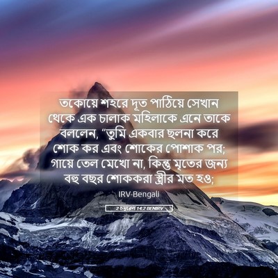 Picture 05 - 2 চমূৱেল 14:2 BENIRV - তকোয়ে শহরে দূত - Bible Verse Picture