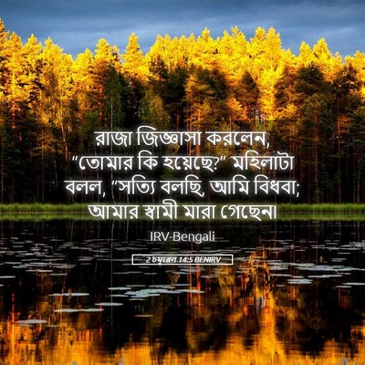 Picture 05 - 2 চমূৱেল 14:5 BENIRV - রাজা জিজ্ঞাসা - Bible Verse Picture