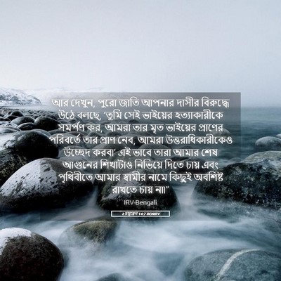 Picture 05 - 2 চমূৱেল 14:7 BENIRV - আর দেখুন, পুরো জাতি - Bible Verse Picture