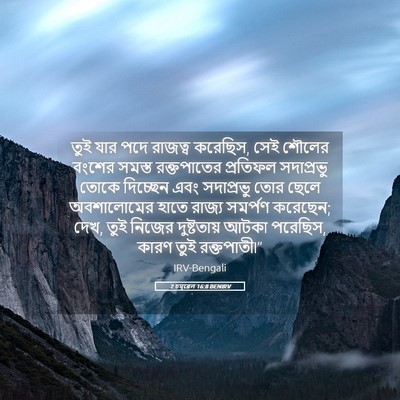 Picture 05 - 2 চমূৱেল 16:8 BENIRV - তুই যার পদে রাজত্ব - Bible Verse Picture