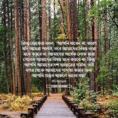 Picture 05 - 2 চমূৱেল 18:3 BENIRV - কিন্তু লোকেরা বলল, - Bible Verse Picture