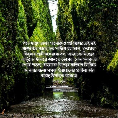 Picture 05 - 2 চমূৱেল 19:11 BENIRV - পরে দায়ূদ রাজা - Bible Verse Picture